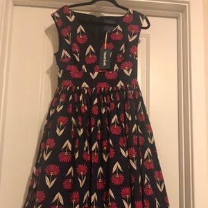 ModCloth flower retro A-line dress Size 10